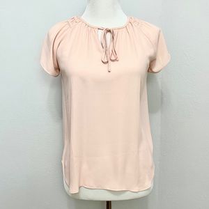 Ann Taylor Chiffon Front Tie Blouse